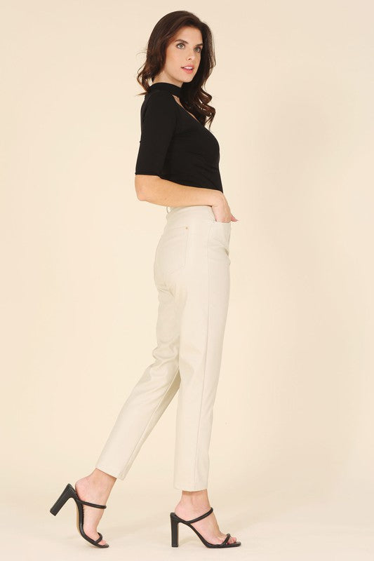 India Vegan Leather Pants