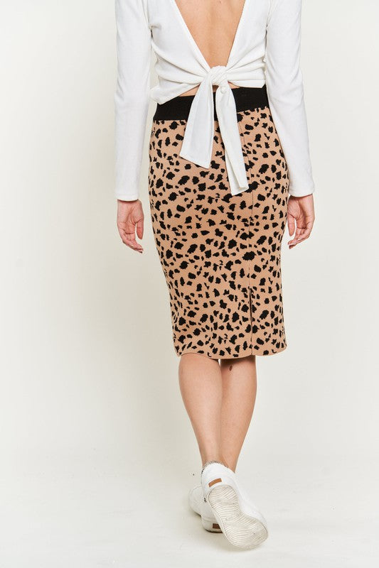 Clara Animal Print Skirt Plus Size