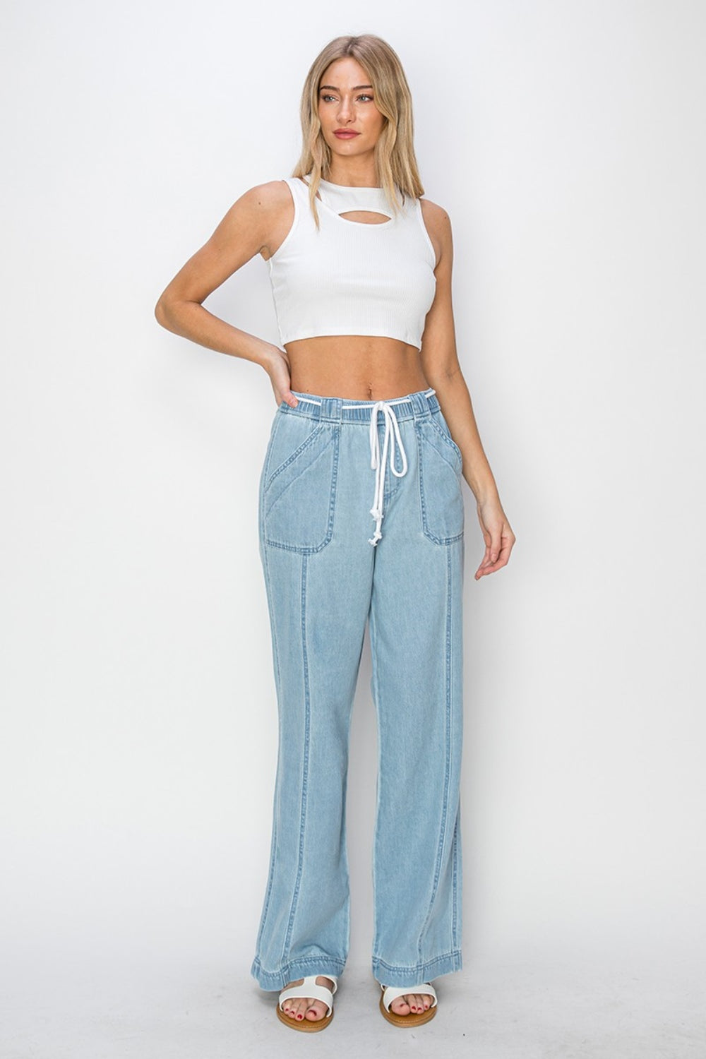 Risen High Rise Straight Jeans