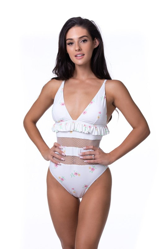 Kali Floral Ruffle Swimsuit