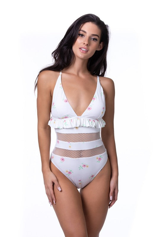 Kali Floral Ruffle Swimsuit