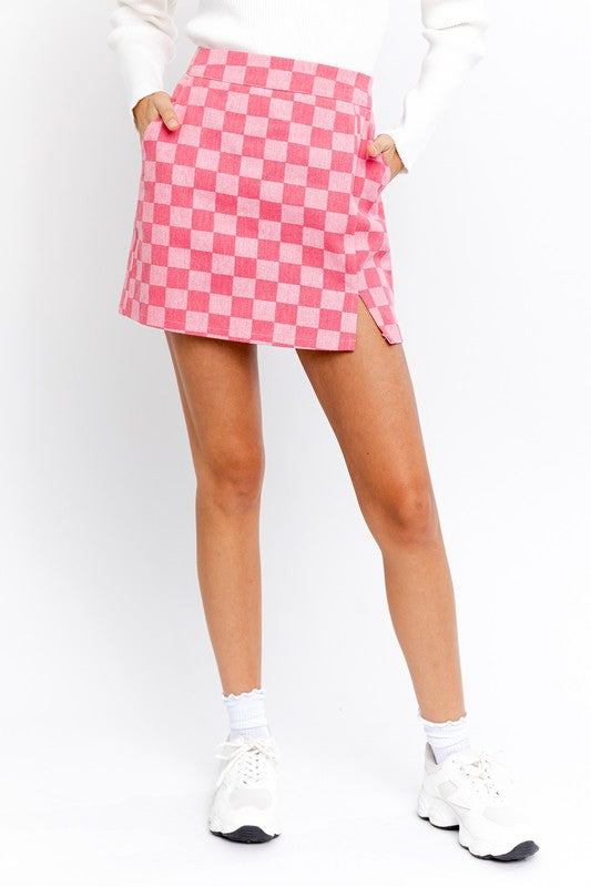 Checkmate Mini Skirt