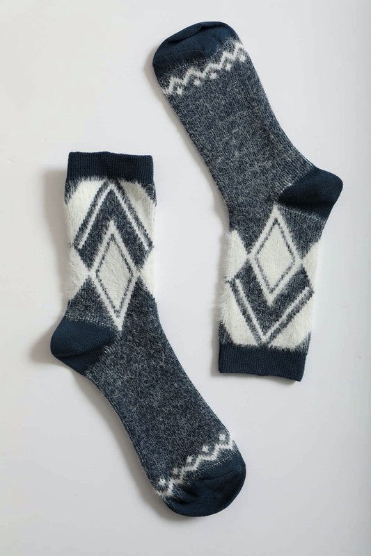 Diamond Patterned Socks