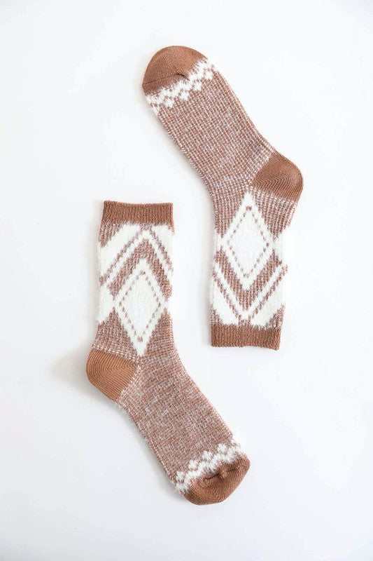 Diamond Patterned Socks