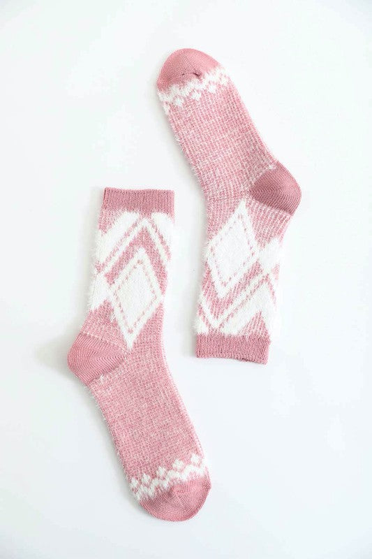 Diamond Patterned Socks