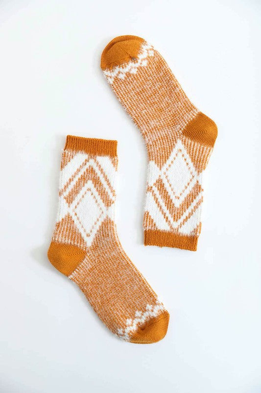 Diamond Patterned Socks