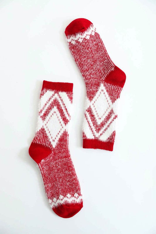 Diamond Patterned Socks