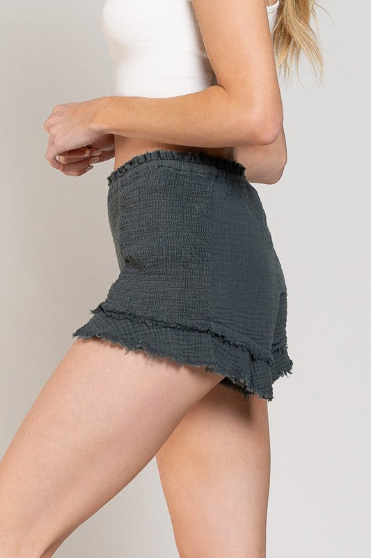 Jemma Smoked Ruffle Shorts