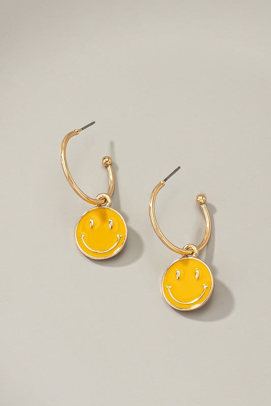 Be Happy Hoop Earrings