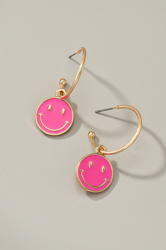 Be Happy Hoop Earrings