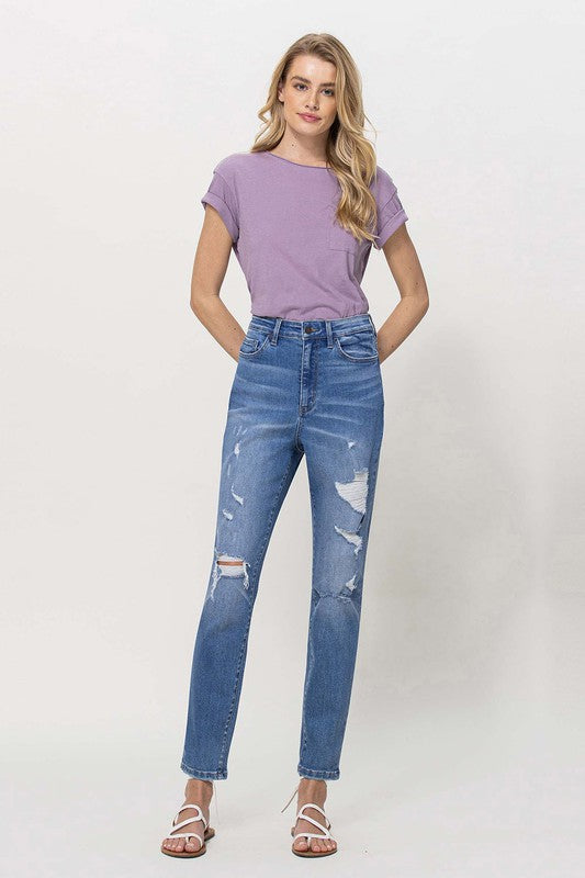 Ververt Distressed Mom Jeans