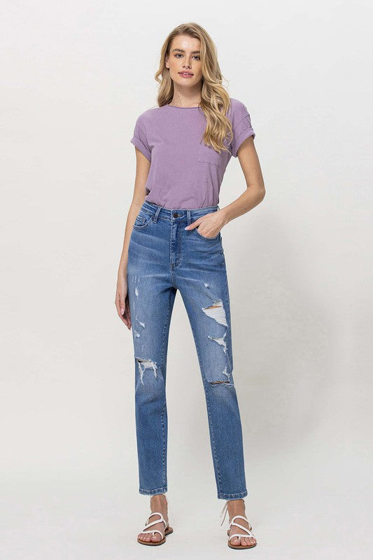 Ververt Distressed Mom Jeans