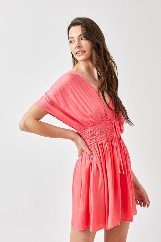 Make You Mine Smocked Waist with Tassel Strap Dress