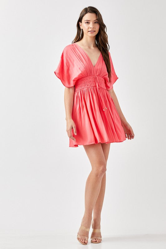 Make You Mine Smocked Waist with Tassel Strap Dress