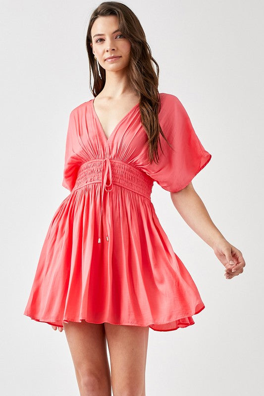 Make You Mine Smocked Waist with Tassel Strap Dress