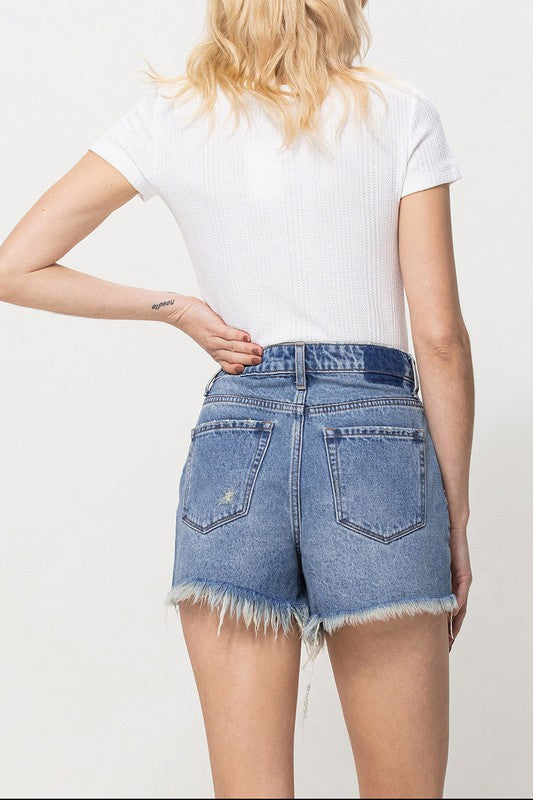 Vervet Distressed Rigid Mom Shorts