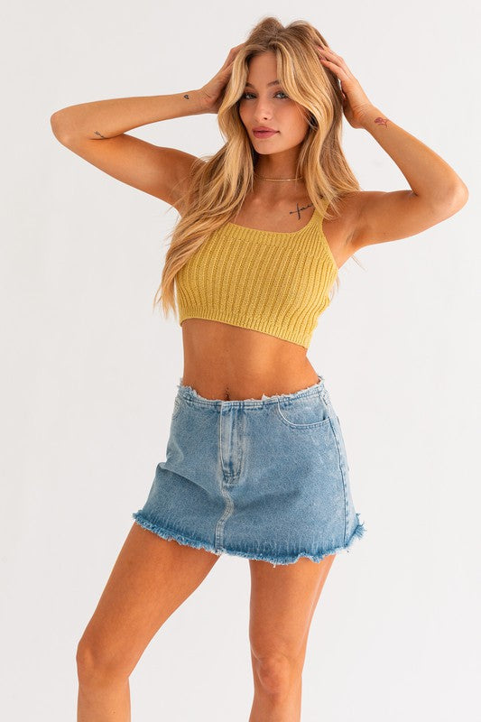 Sending Sunshine Tie Knit Tank