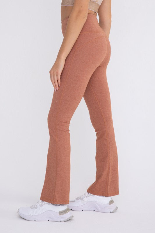 Arlie Flare Swoop Back High-Waisted Leggings