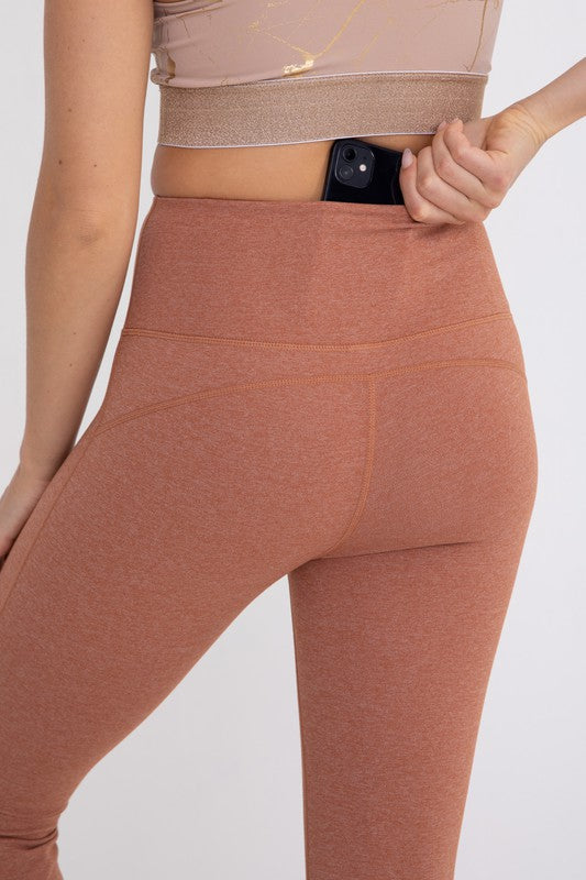 Arlie Flare Swoop Back High-Waisted Leggings