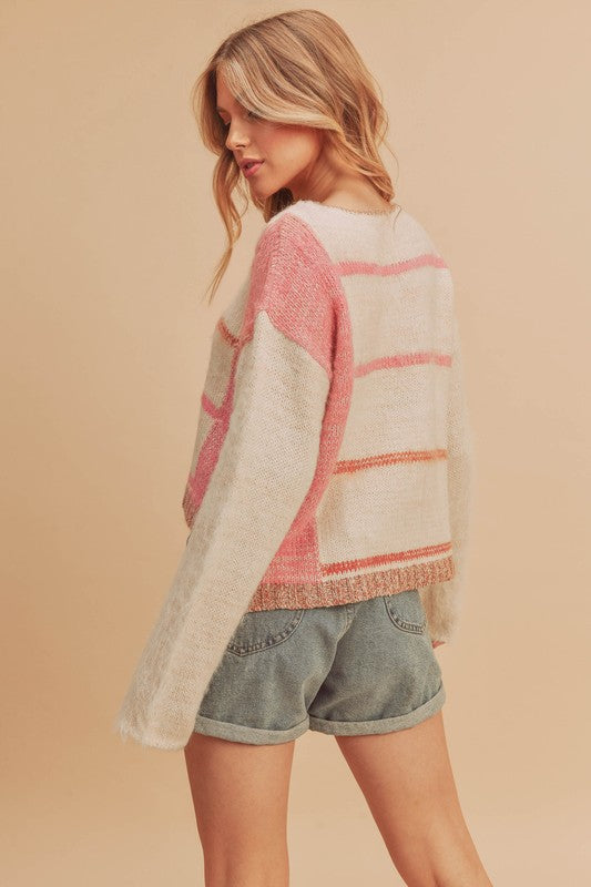 Mona Knit Stripe Pullover Sweater