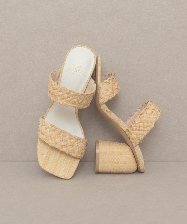 Kyle Raffia Sandal Heel