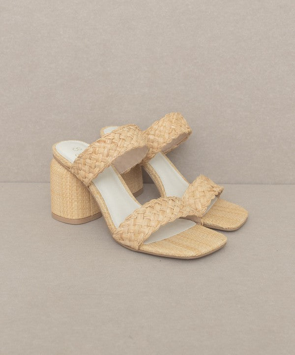 Kyle Raffia Sandal Heel