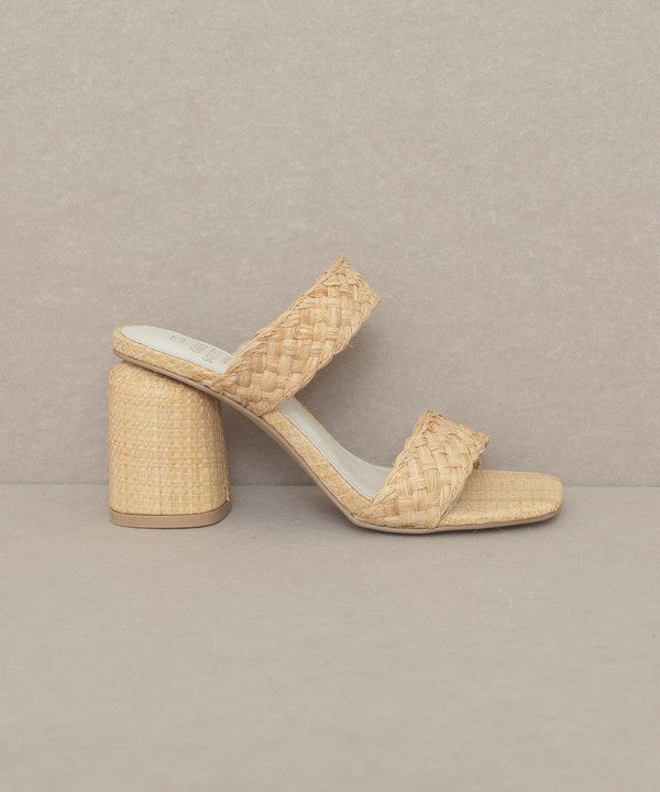 Kyle Raffia Sandal Heel