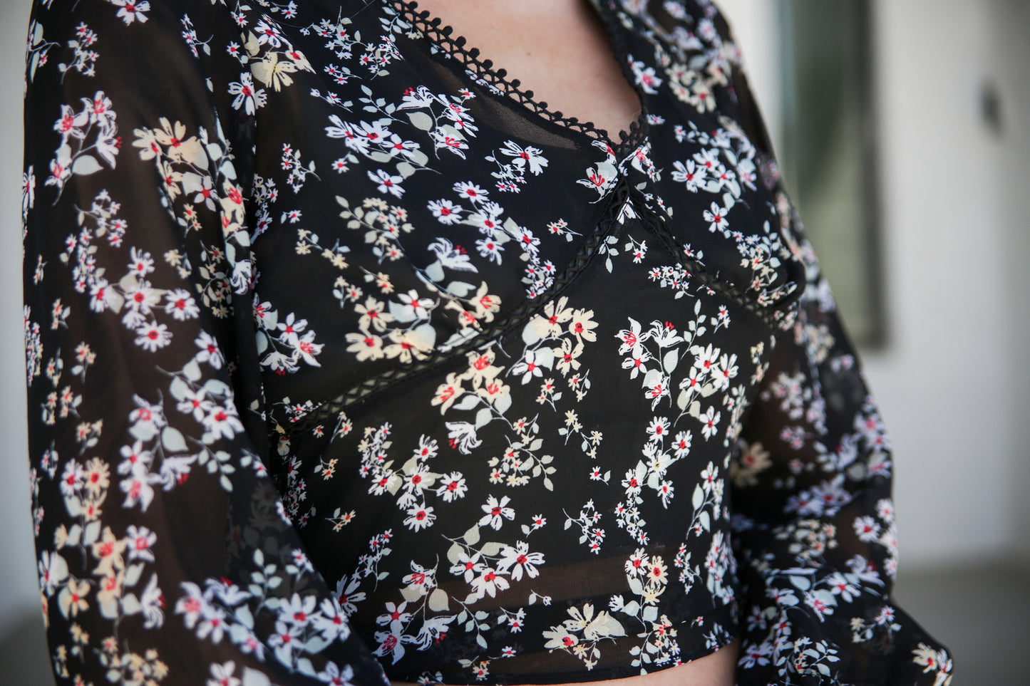 Ruffle Floral Blouse