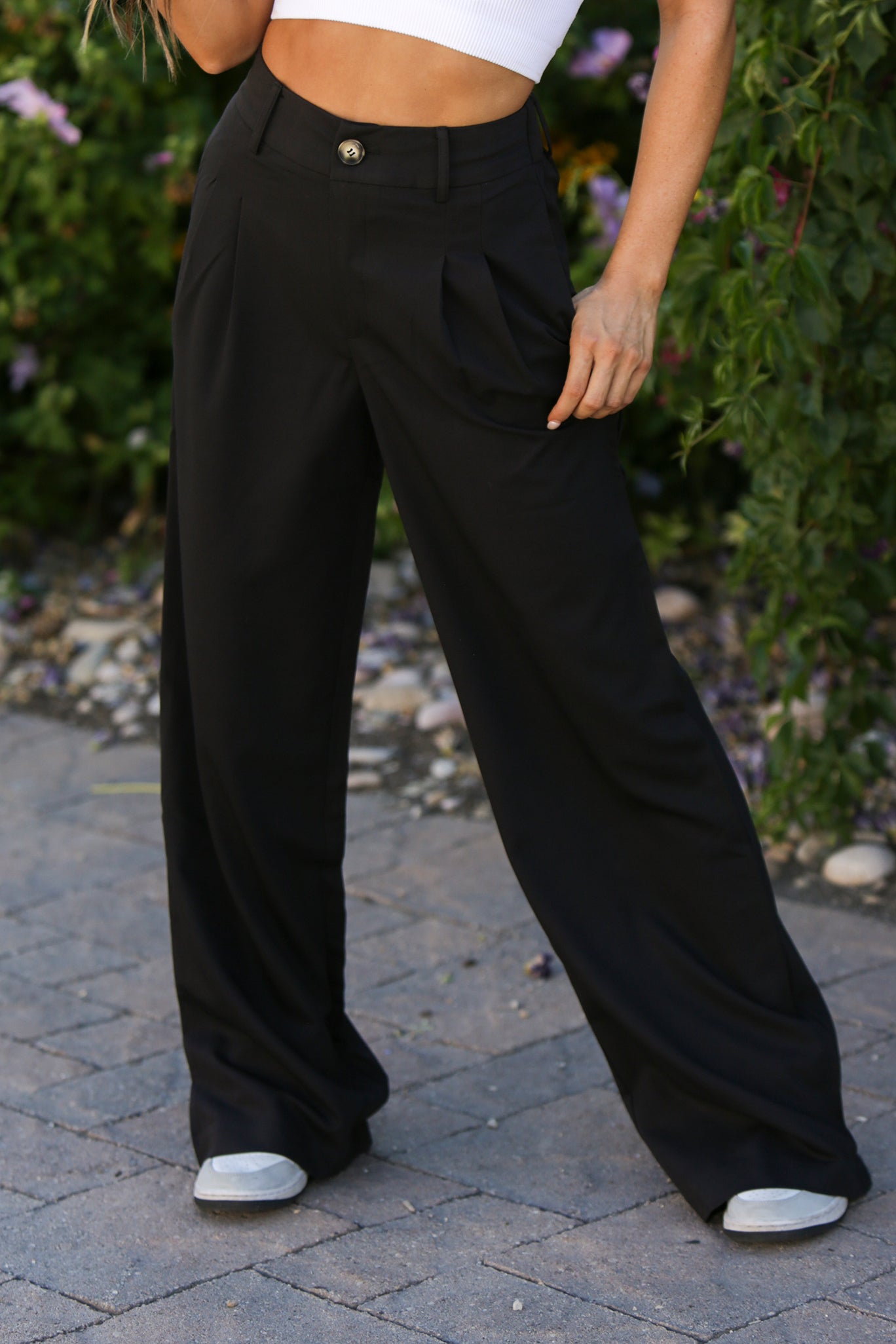 High Rise Wide Leg Trousers