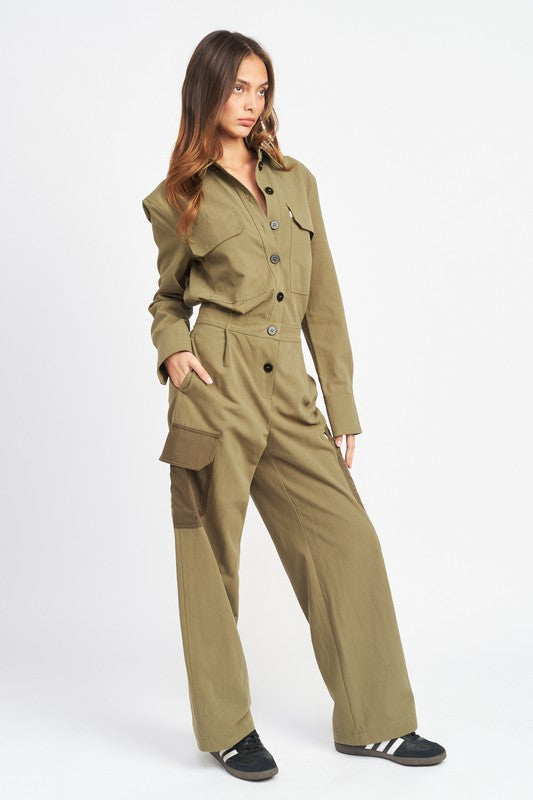 Aviator Cargo Jumpsuit