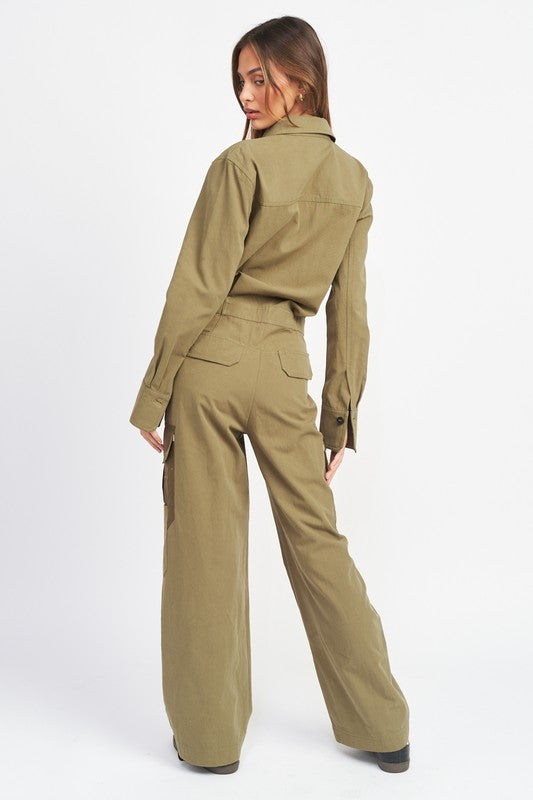 Aviator Cargo Jumpsuit