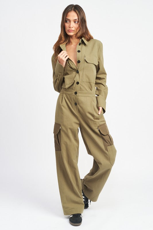 Aviator Cargo Jumpsuit