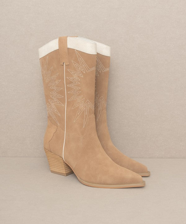 Holly Paneled Cowboy Boots