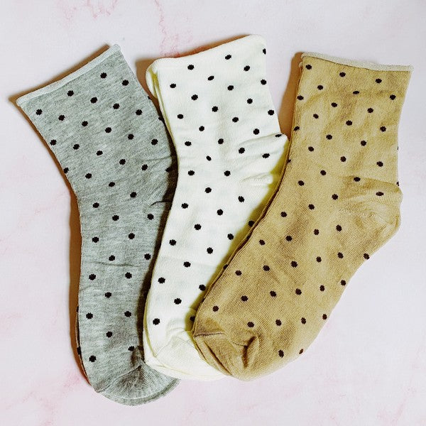 Polka Dot Socks Set Of 3 Pairs