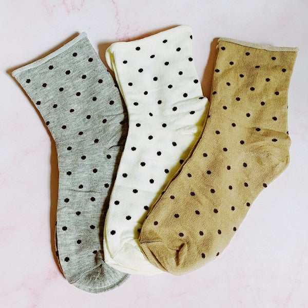 Polka Dot Socks Set Of 3 Pairs