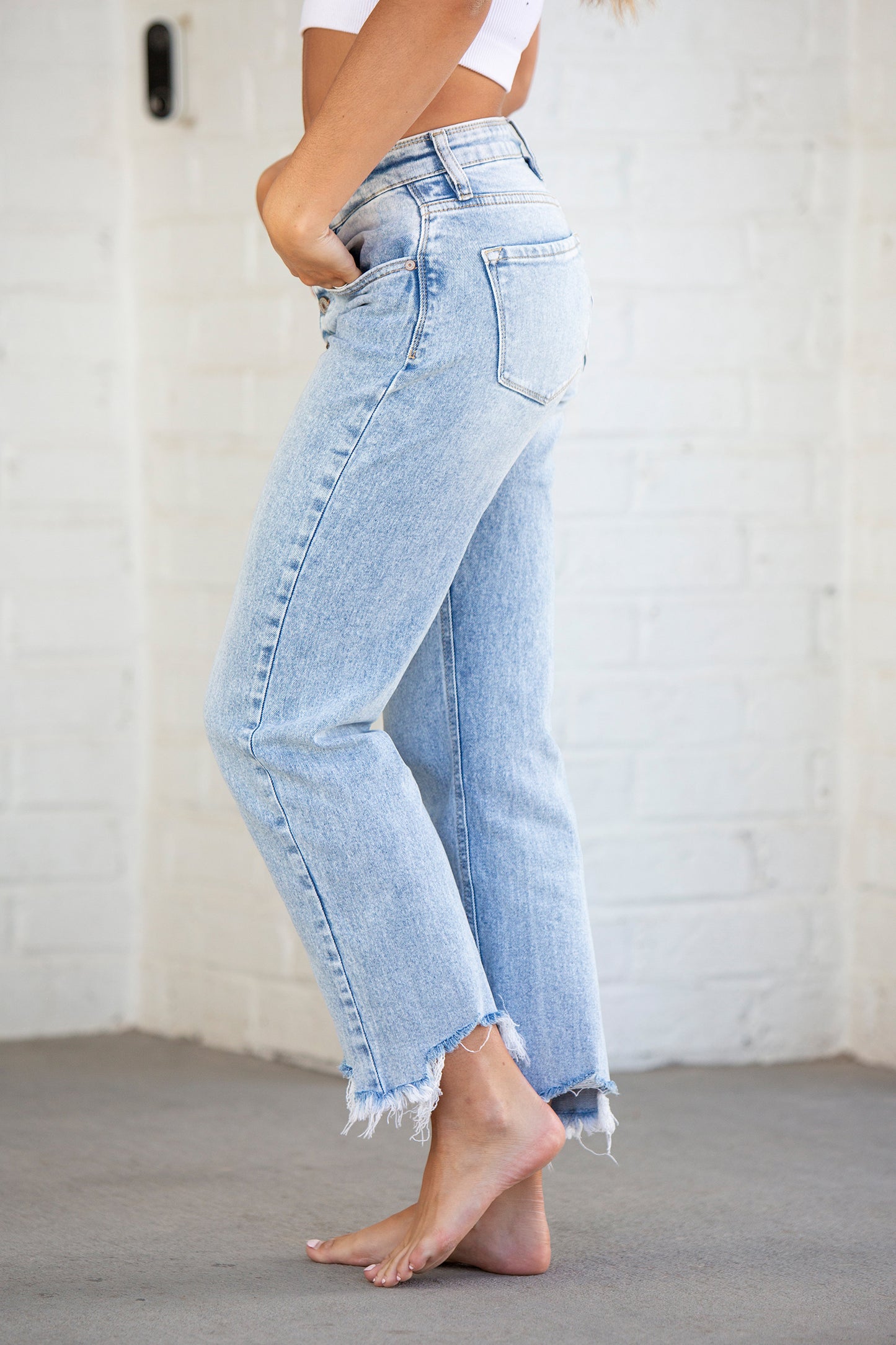 Kancan Button-Up Light Wash Jeans