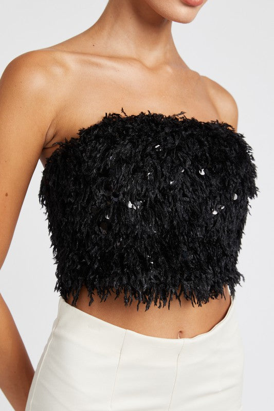 Don't Be Afraid To Sparkle Bandeau Top