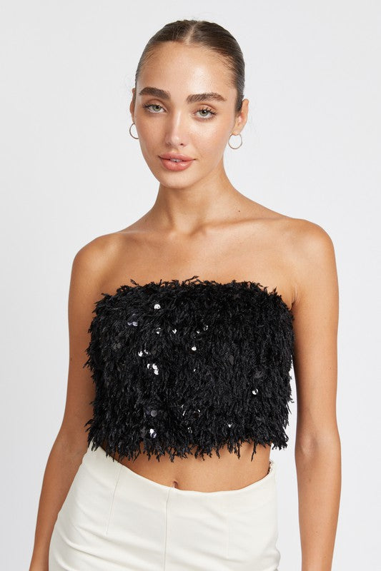 Don't Be Afraid To Sparkle Bandeau Top