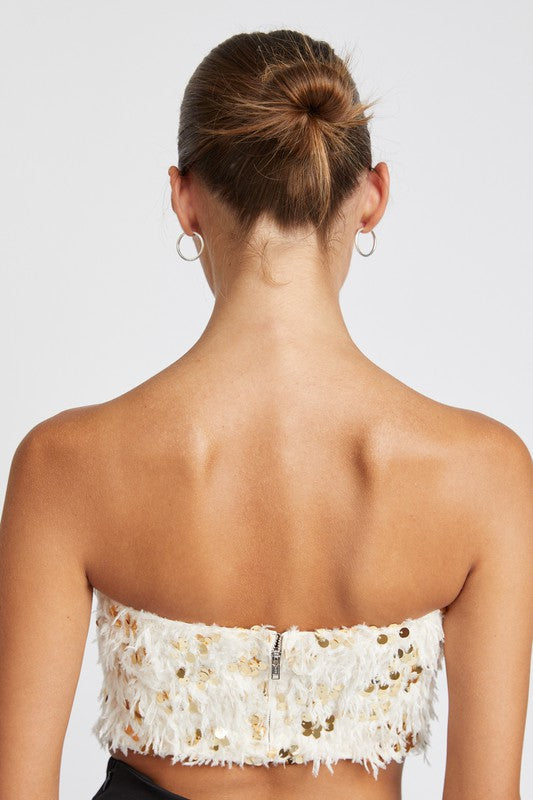 Don't Be Afraid To Sparkle Bandeau Top