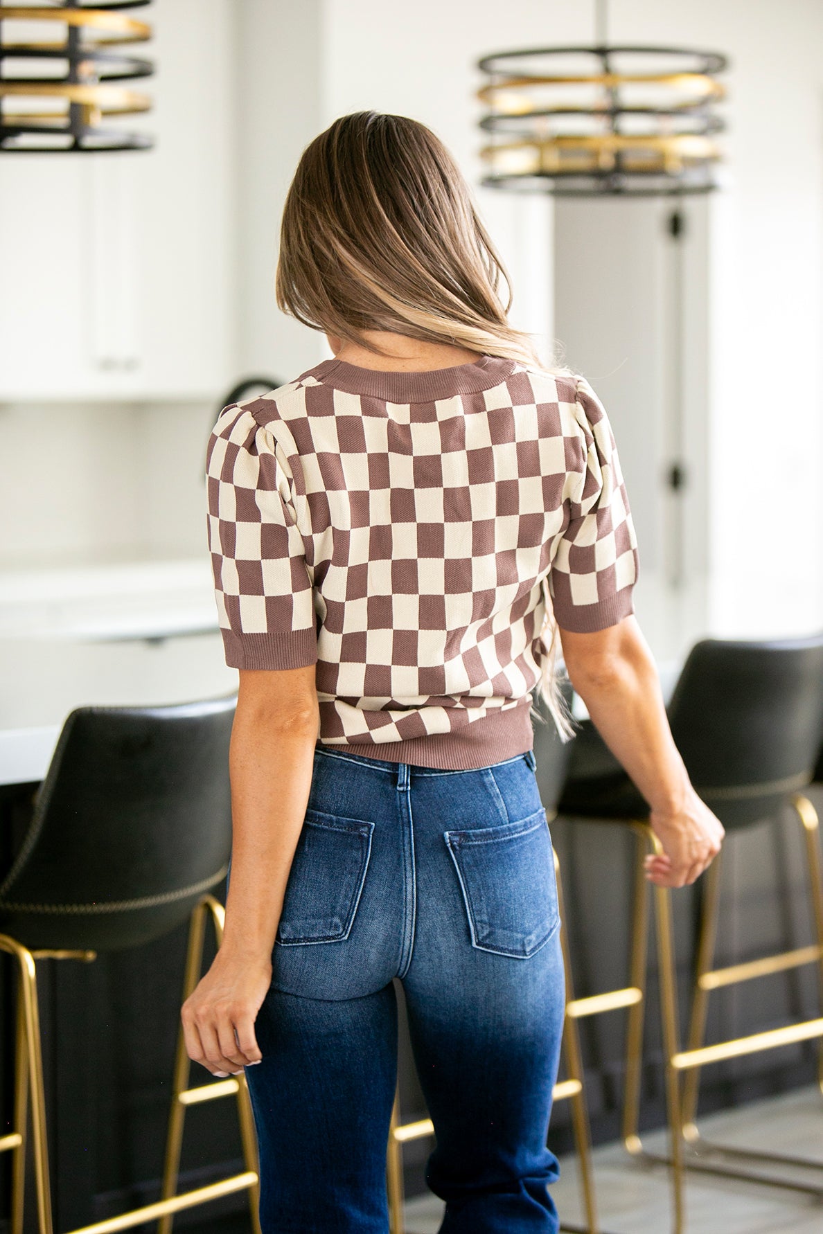 Elle Checkered Sweater