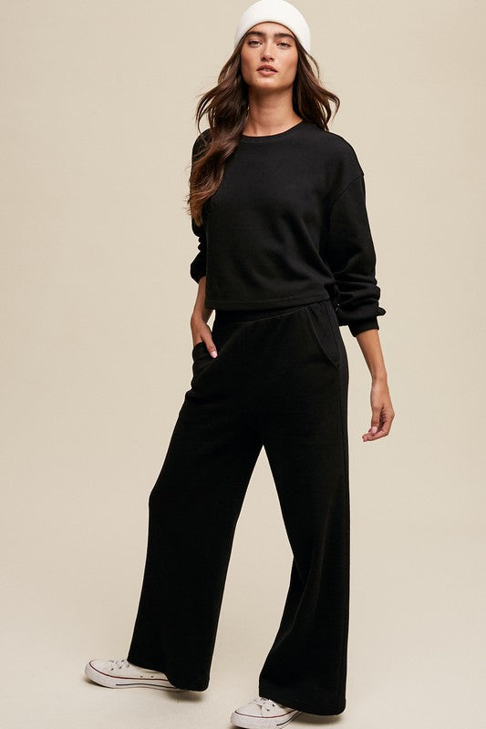 Liz Knit Sweat Top and Pants Athleisure Lounge Sets