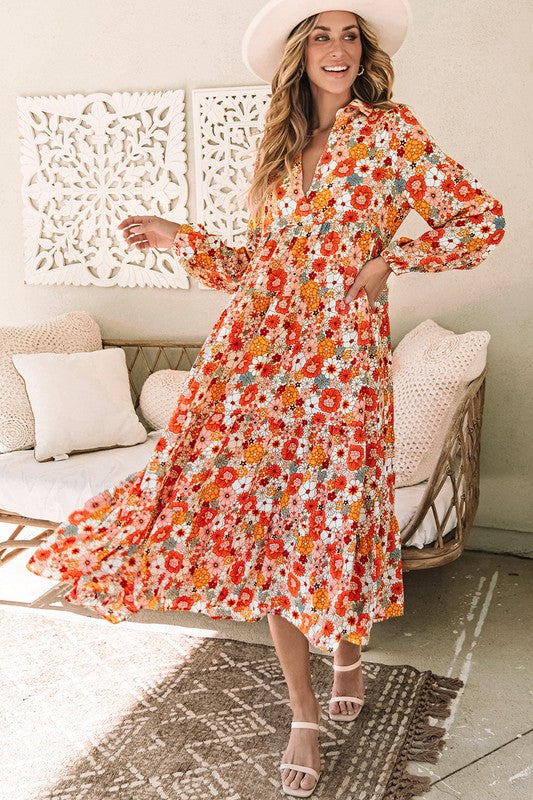 Evelyn Boho Floral  Dress