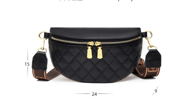 Hallie Quilted Leather Crescent Sling Bag