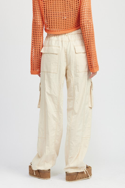 Ryann Cargo Pants with Drawstrings