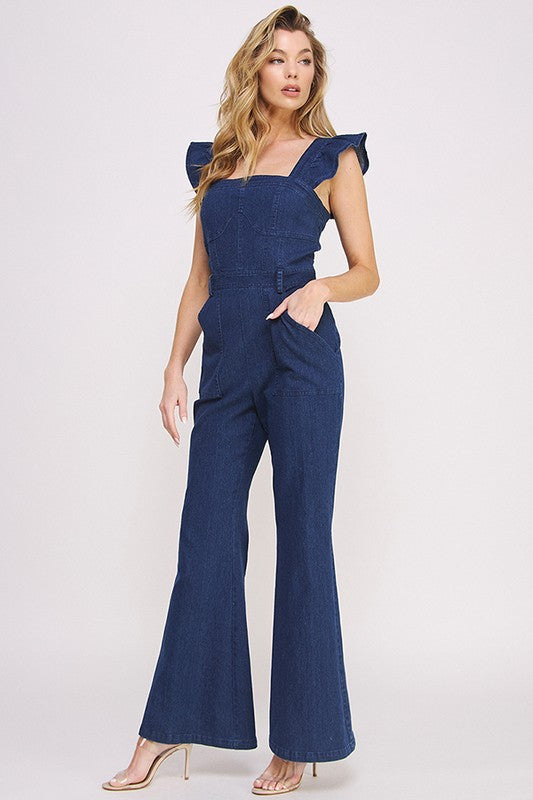 Piper Ruffle Flare Leg Jumpsuit