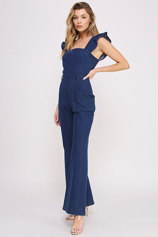 Piper Ruffle Flare Leg Jumpsuit