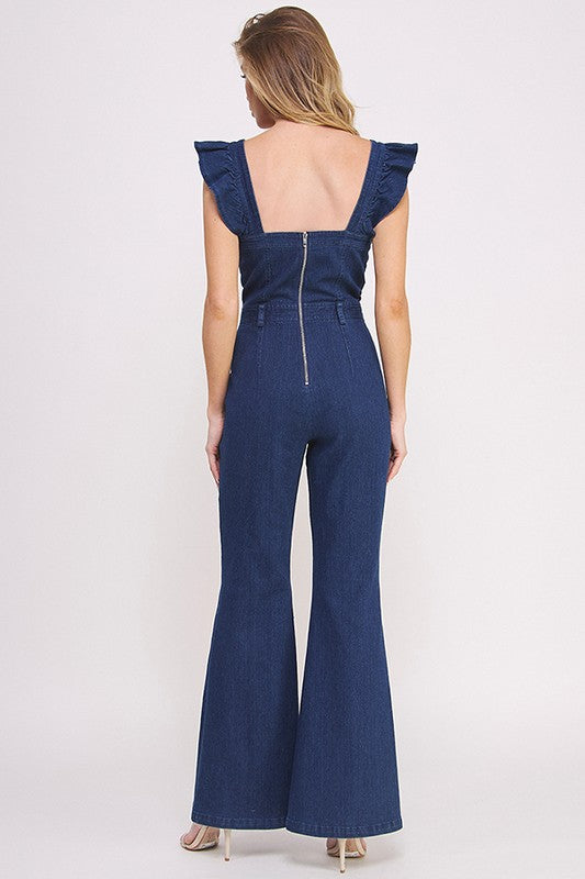 Piper Ruffle Flare Leg Jumpsuit