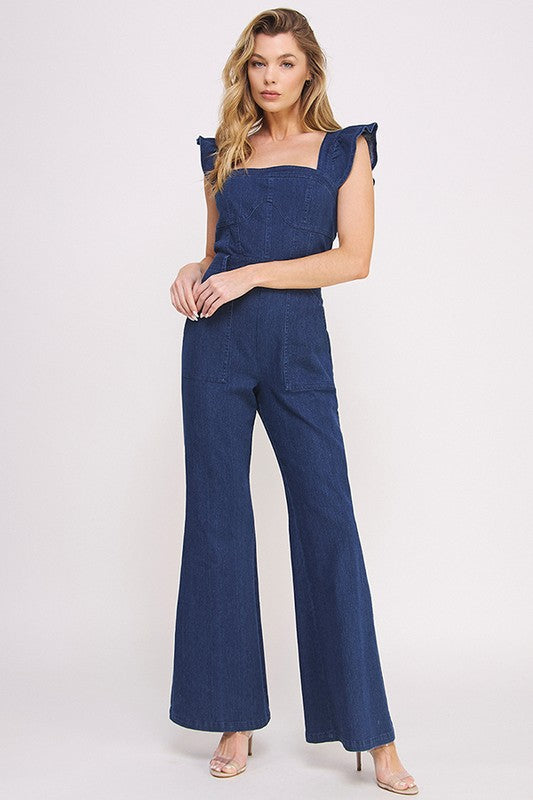 Piper Ruffle Flare Leg Jumpsuit