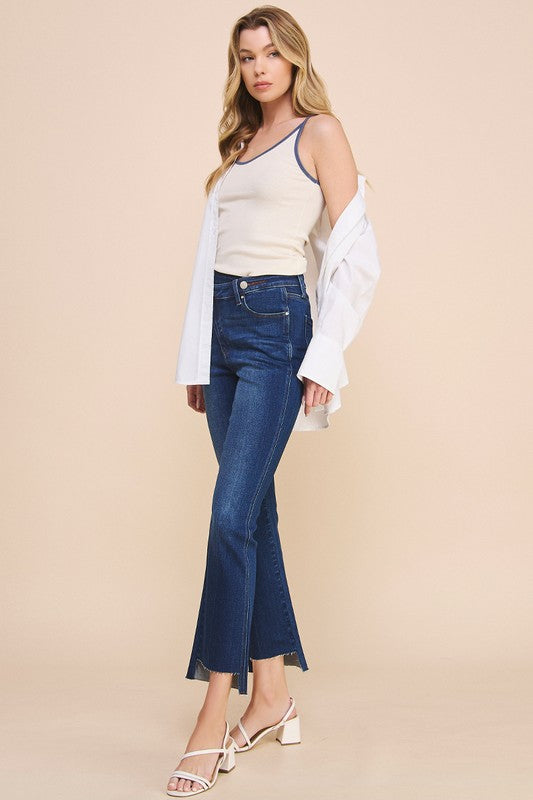 Danica Crossover Step Hem Jeans