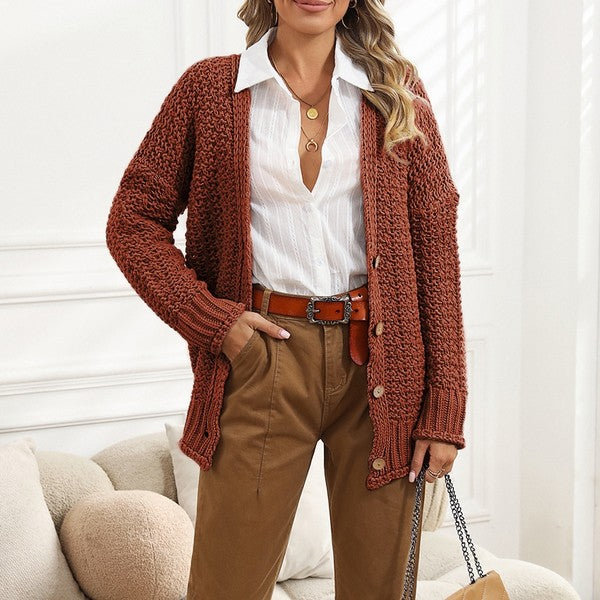 Tristan Chunky Cable Knit Cardigan